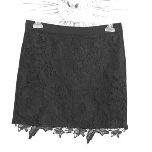 American Eagle Outfitters Black Lace Mini Skirt 6